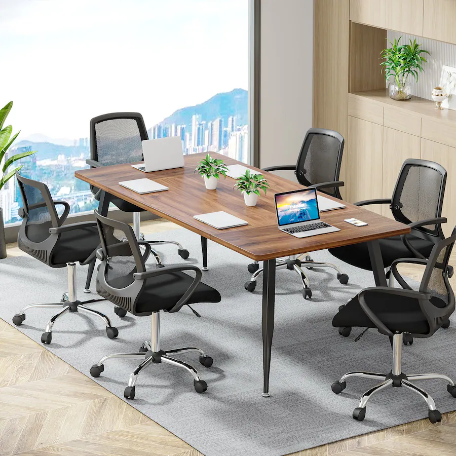 Conference Table Above Tribesigns Conference Table with Engineered Wood Construction ...