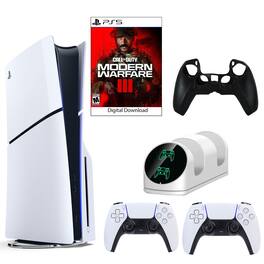 PS5 COD III Console with Extra Dualsense Controller, Dual Charging Dock and Silicone Sleeve - PlayStation 5