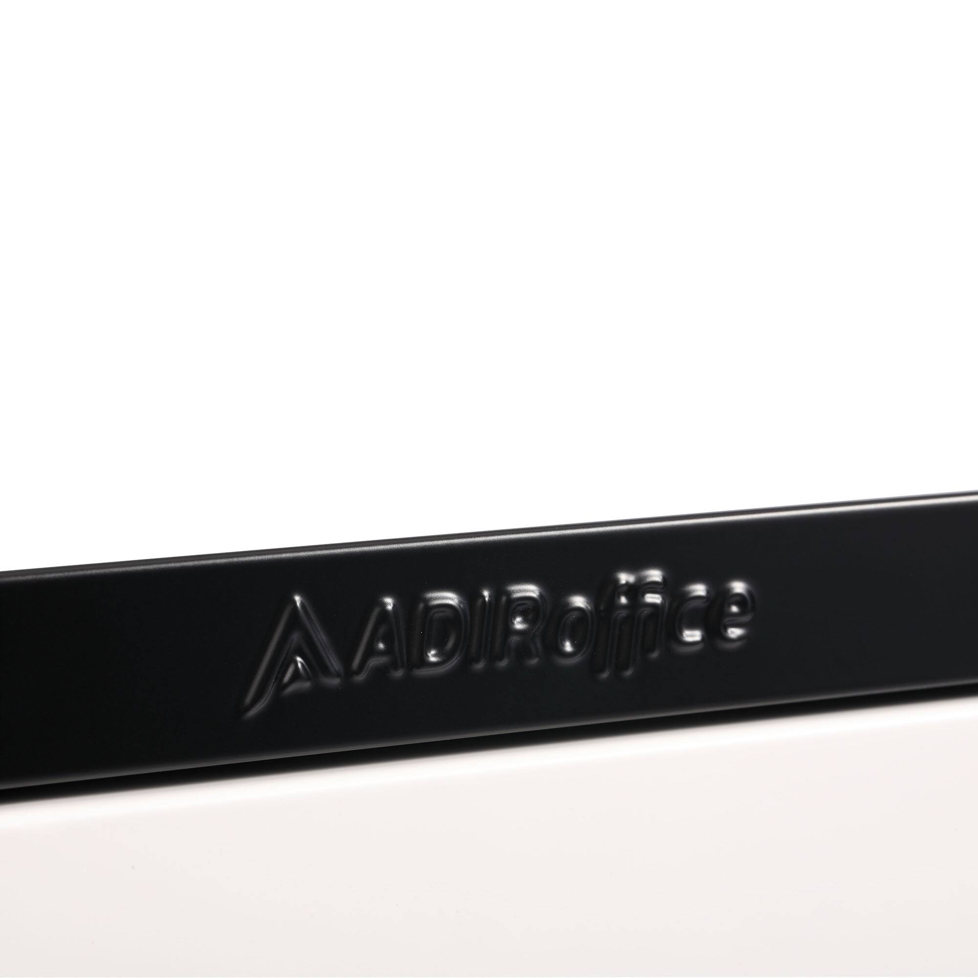 Alt View 1. AdirOffice - Storage Locker 629-Series 24" H 1-Tier Steel Locker with Key Lock - Black Bidy/White Doors.