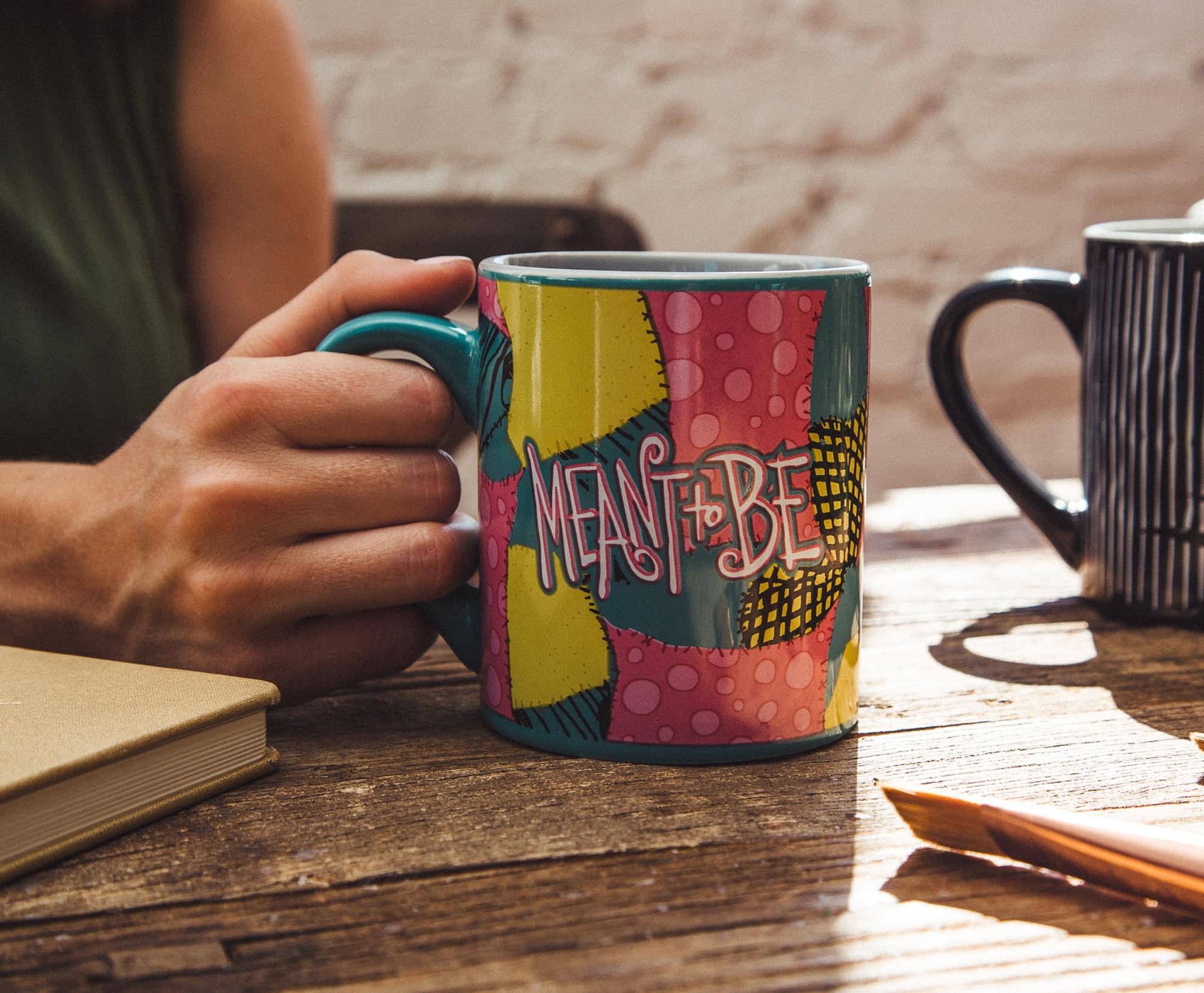 Alt View 5. Disney - Disney Nightmare Before Christmas Jack and Sally "Meant To Be" Ceramic Mug Set - Black.