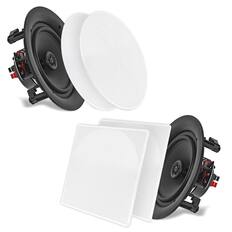 Front. Pyle - 6.5'' Home In-Wall / Ceiling Speakers - Black.