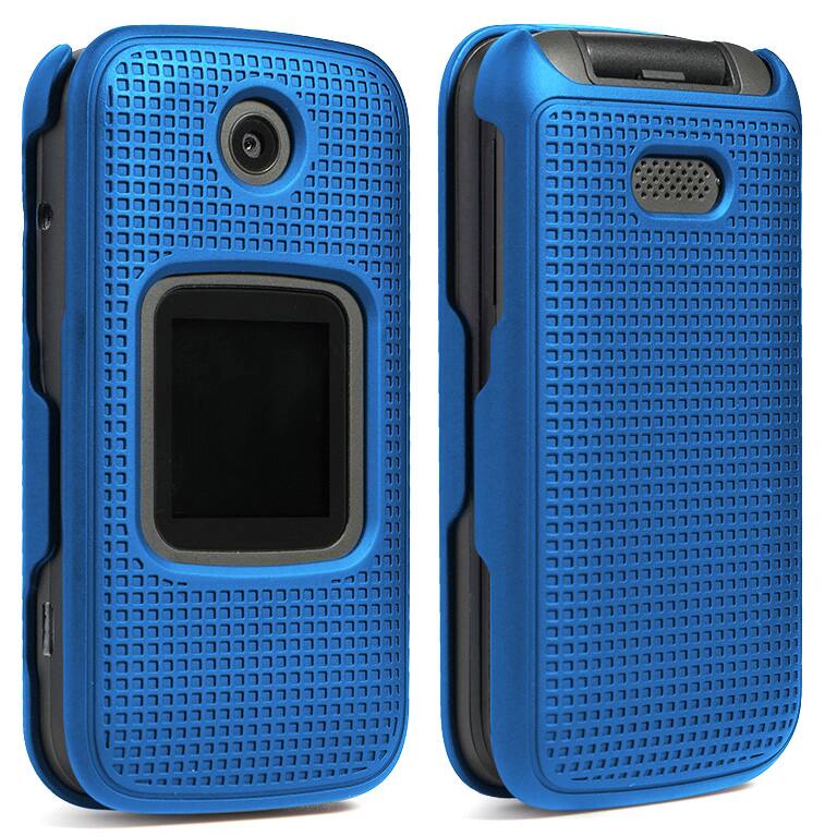 Front. Nakedcellphone - Hard Case for Alcatel Smartflip, Go Flip 3 (2019) - Blue.