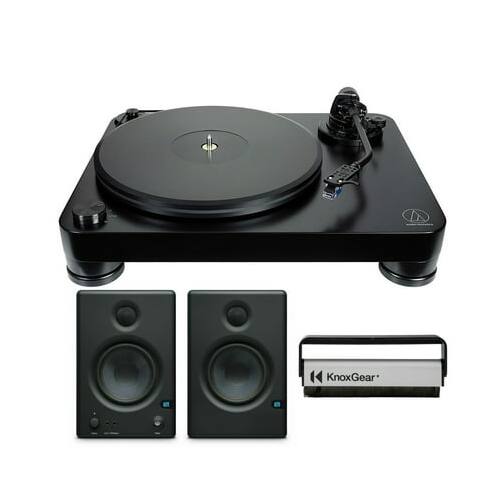 Angle. Audio-Technica - Audio-Technica AT-LP7 Fully Manual Belt-Drive Turntable with Speakers Bundle.