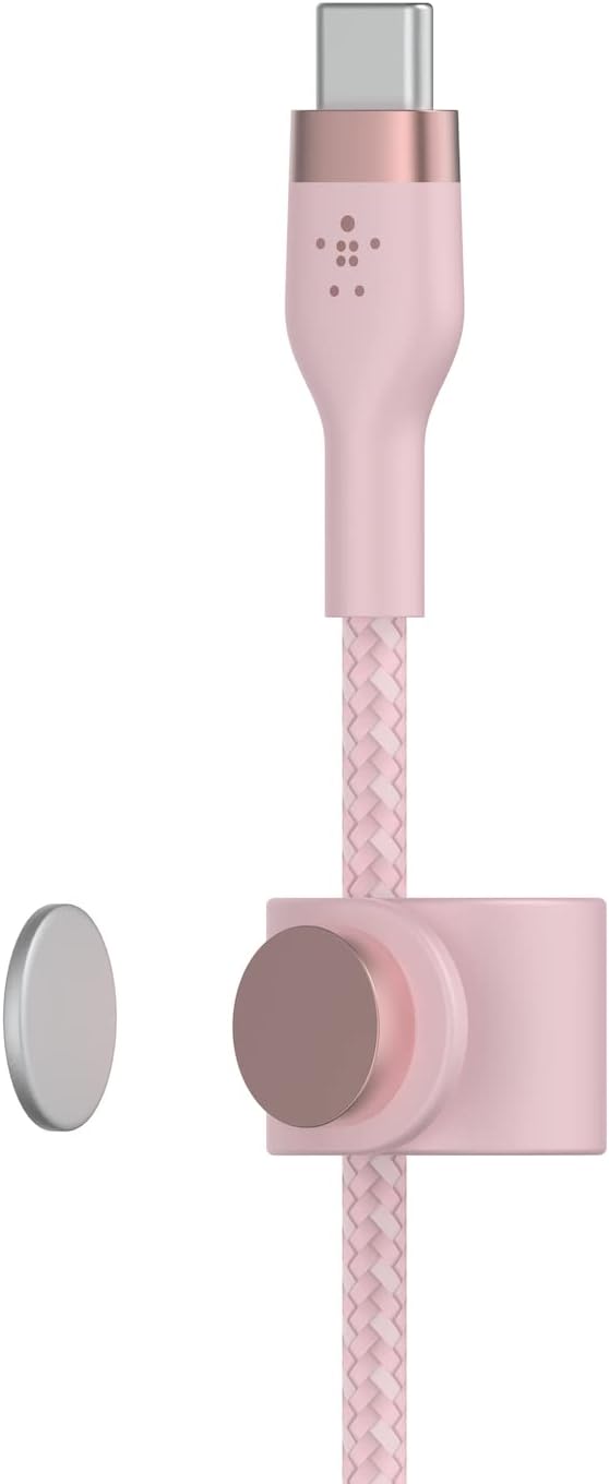 Alt View 2. Belkin - BoostCharge Pro Flex Braided USB-C to Lightning Cable (2M/6.6ft) - Pink.