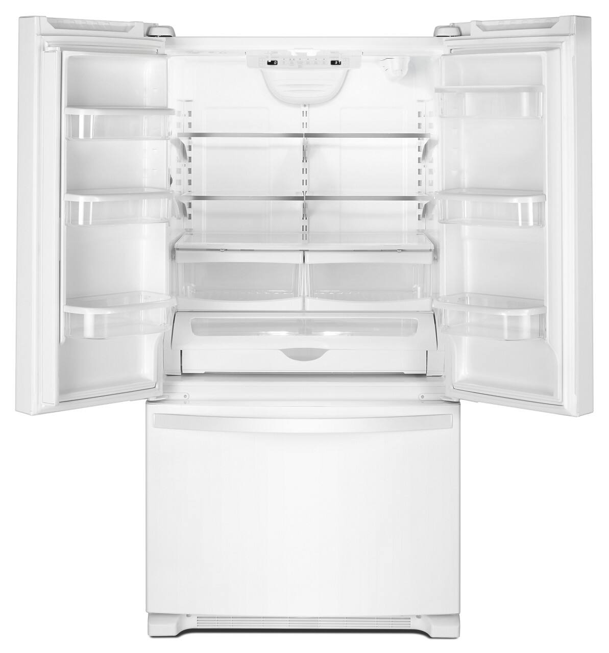 Alt View 1. Whirlpool - 22 cu. ft. French Door Refrigerator with Humidity-Controlled Crispers - White.