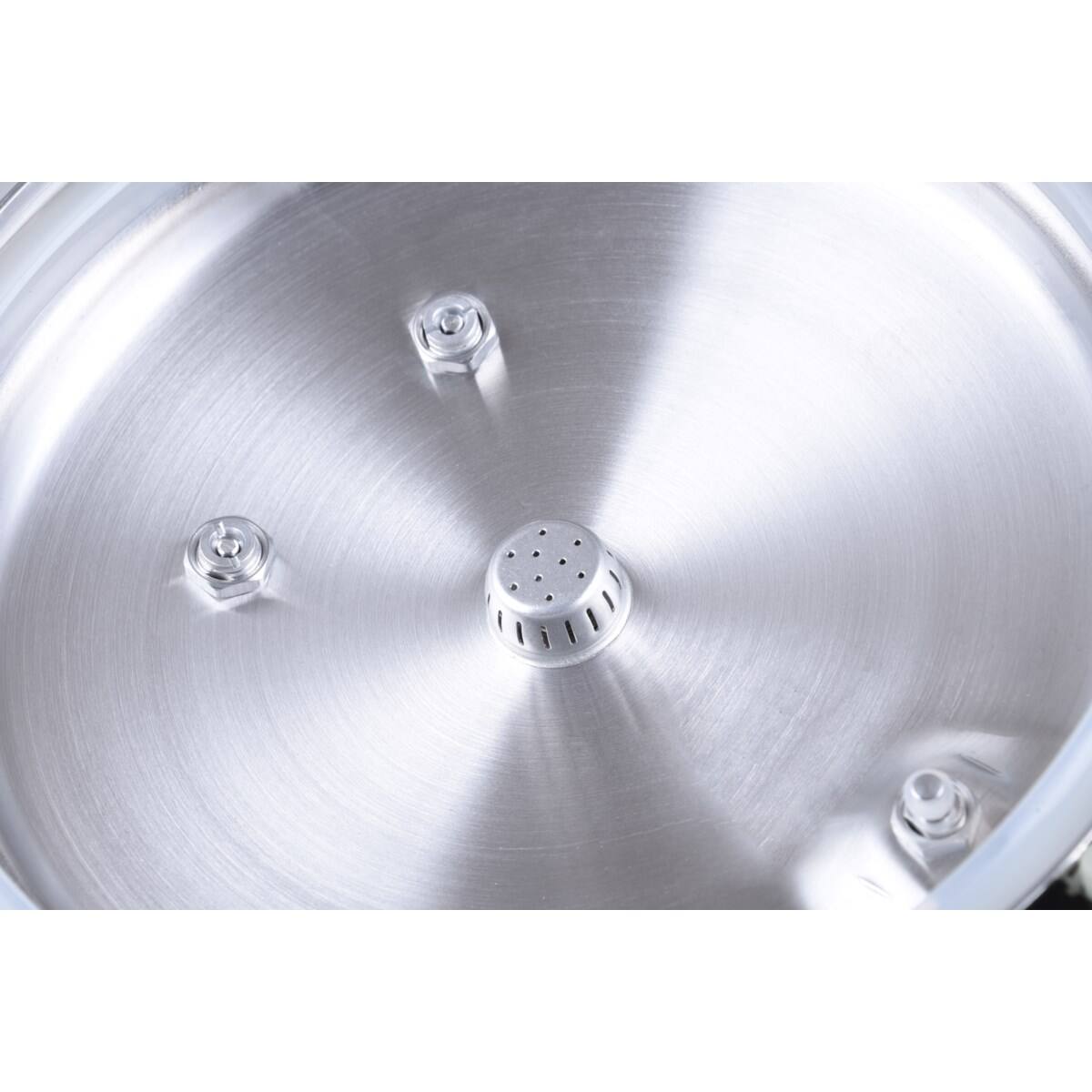 Angle. J&V TEXTILES - Aluminum Pressure Cooker - Silver.