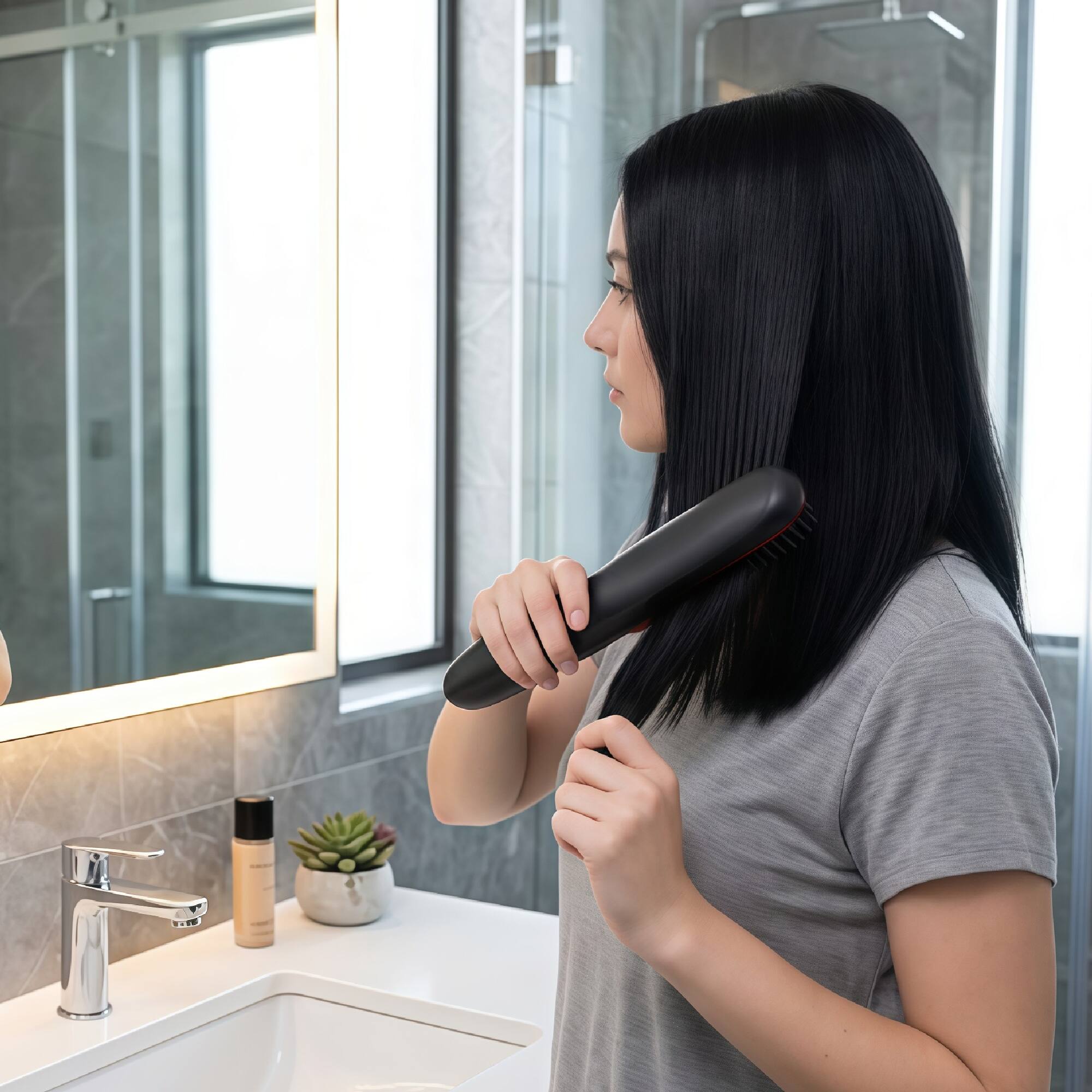 Left. Pursonic - Modern Velvet Heated Hair Straightener.