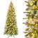 Alt View 18. Costway - 7.5 FT Pre-Lit Artificial Christmas Tree with 820 Frosted Tips 350 LED Lights - Green/White.
