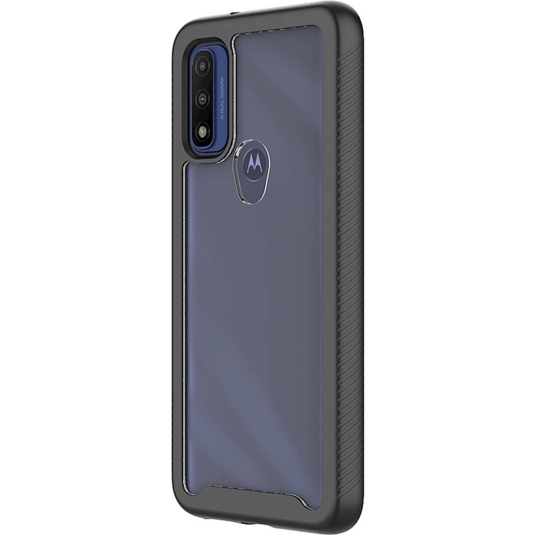 Left. SaharaCase - GRIP Series Case for Motorola Moto G Pure and G Power 2022 - Black.
