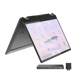 Lenovo - IdeaPad 14" WUXGA Touch 2-in-1 Chromebook,Intel i3-1315U,8GB,128GB EMMC+160GB Dock Set,Chrome OS - Storm Grey