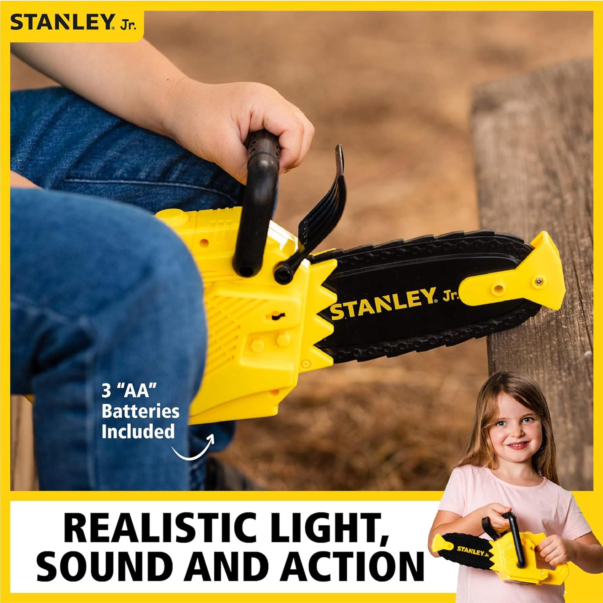 STANLEY Jr.  
3 "AA" Batteries Included  
REALISTIC LIGHT, SOUND AND ACTION