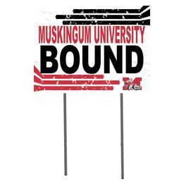 Jardine - Muskingum Muskies 18" x 24" Bound Yard Sign - White