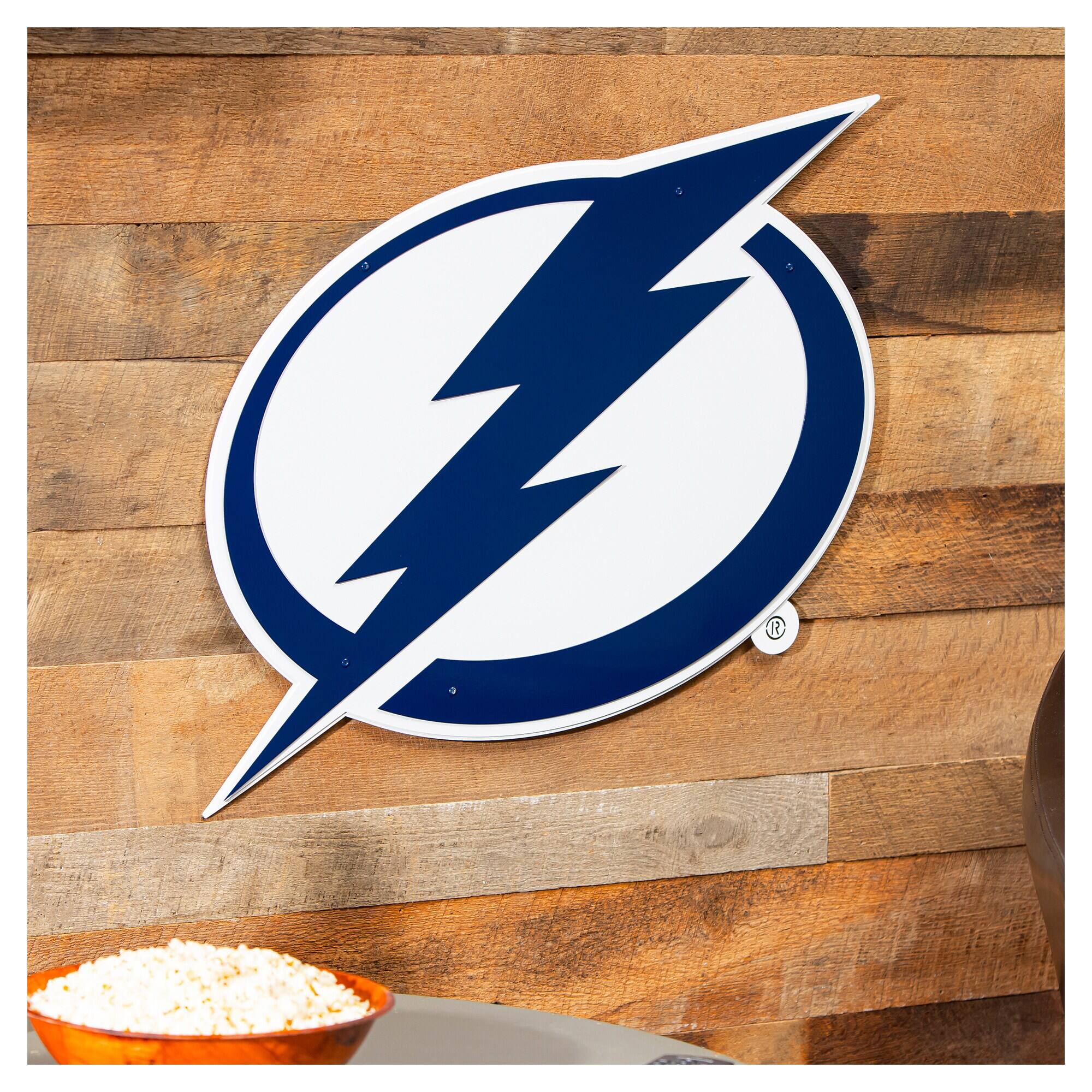 Alt View 1. Evergreen Enterprises - Tampa Bay Lightning 23" Layered Metal Wall Art Sign - Multicolor.