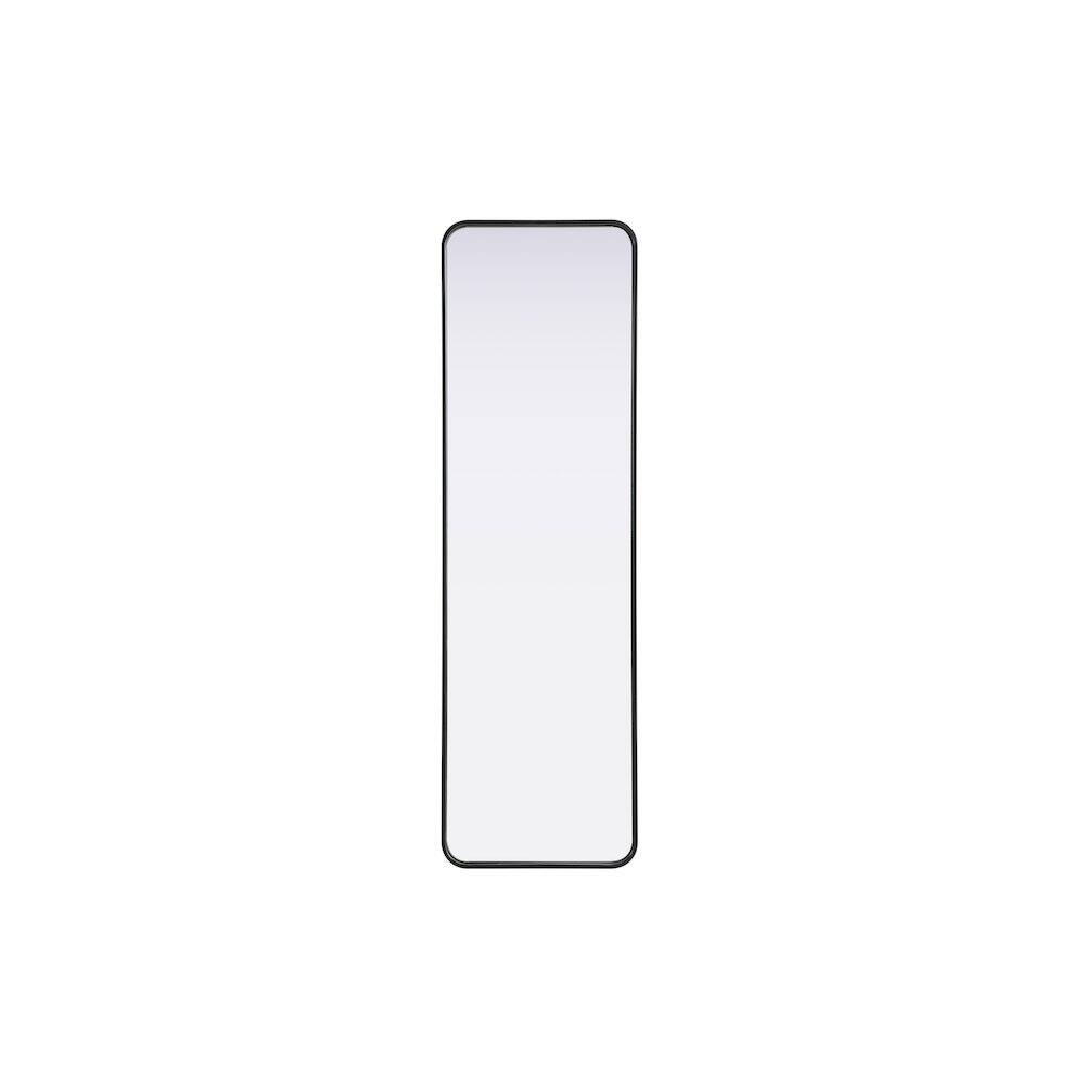 Alt View 8. Elegant Decor - Contour Metal Rectangle Mirror 18x60 in Black - Black.