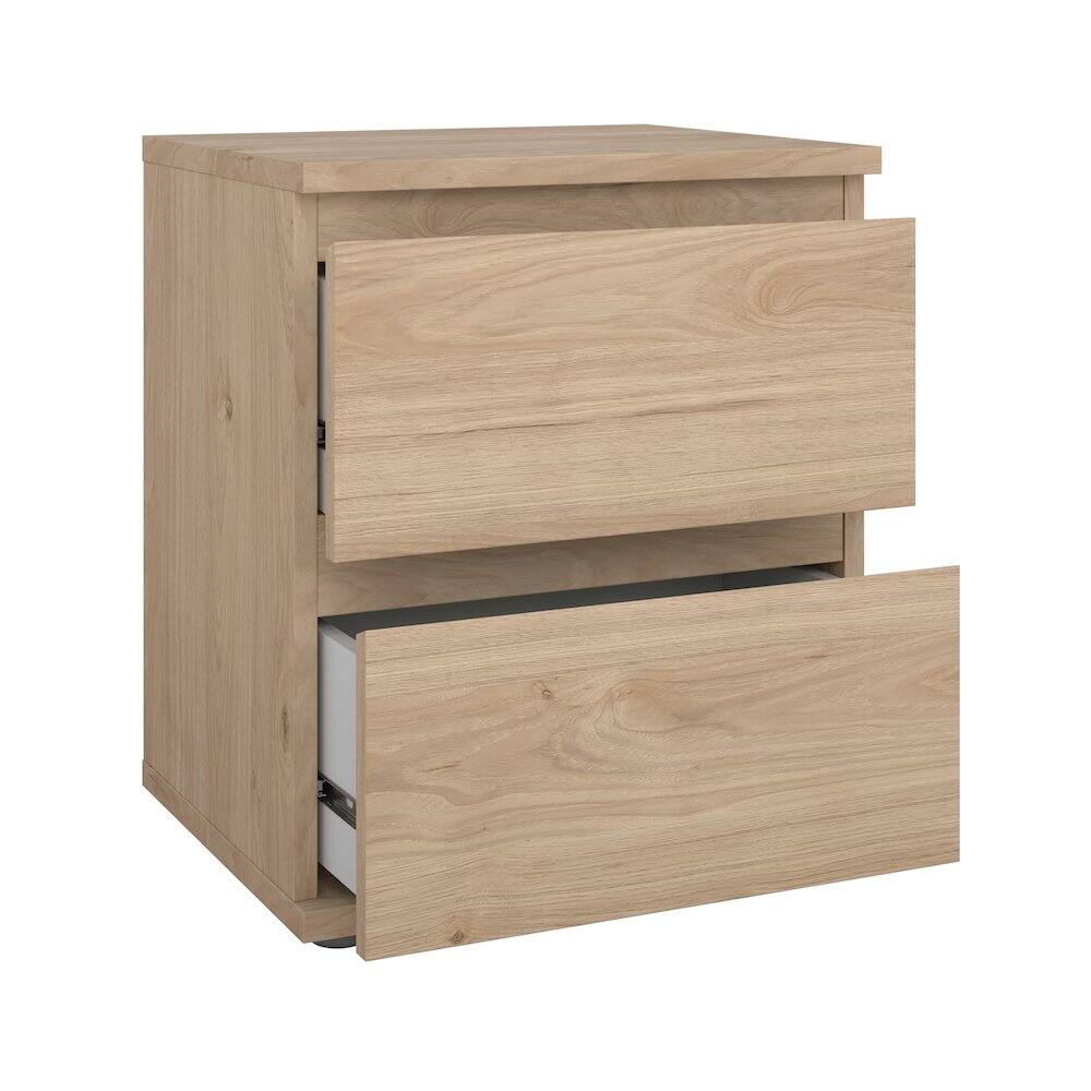 Alt View 2. Tvilum - Aurora 2 Drawer Nightstand, Jackson Hickory - Brown.