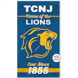Jardine - College of New Jersey Lions 11" x 20" Indoor/Outdoor Home Of The Sign - Blue