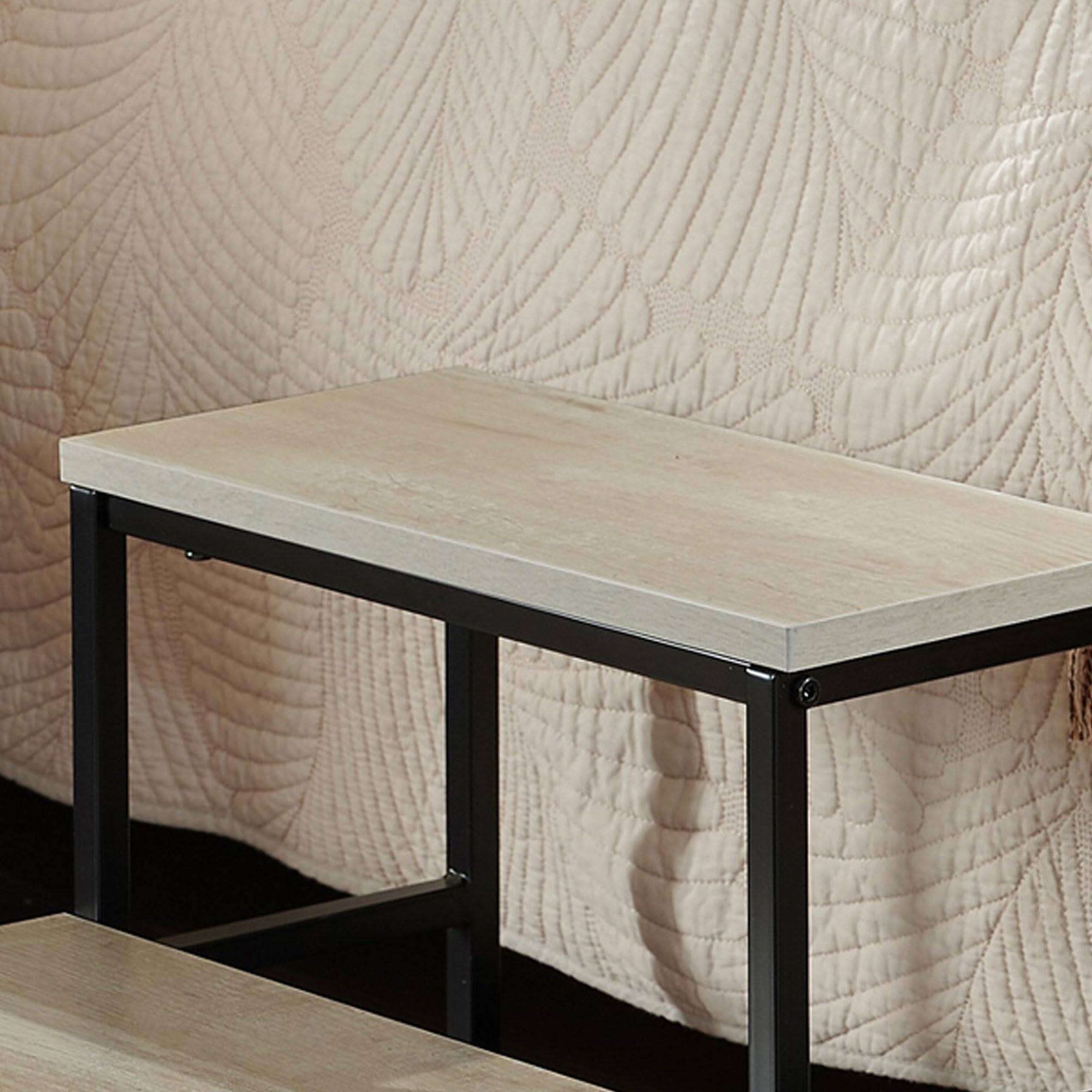 Back. Kings Brand Furniture - Kings Brand Furniture Axel 2-Step Step Stool – Lightweight, Durable & Modern Design Wooden Steps & Metal Frame - White.