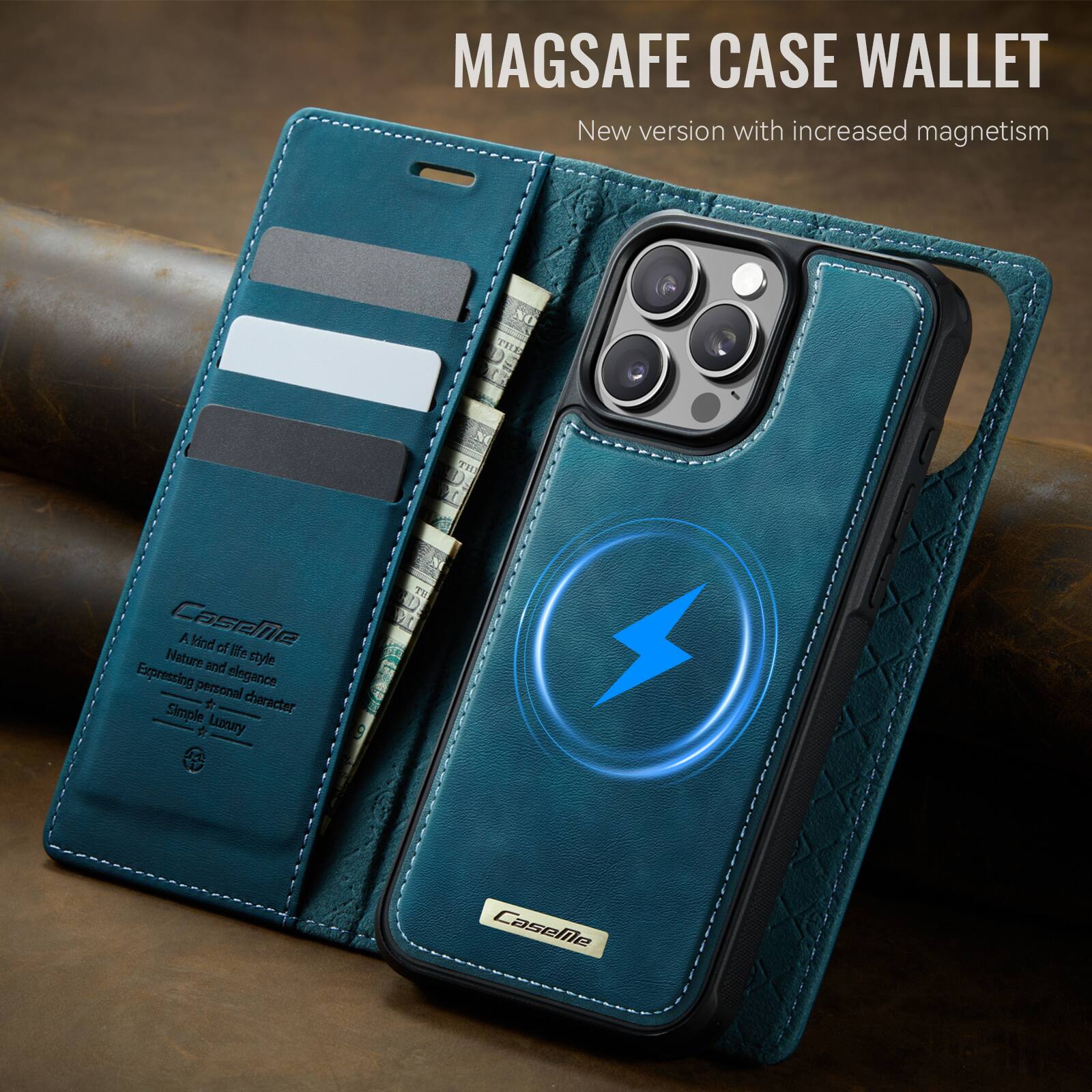 MAGSAFE CASE WALLET  
New version with increased magnetism  

A kind of lifestyle  
Nature and elegance  
Expressing personal character  
Simple Luxury  

Caselle