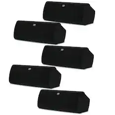 Front. Acoustic Audio by Goldwood - AA40CB Indoor 3 Way Speakers Bookshelf 5 Speaker Set AA40CB-5S - Black.
