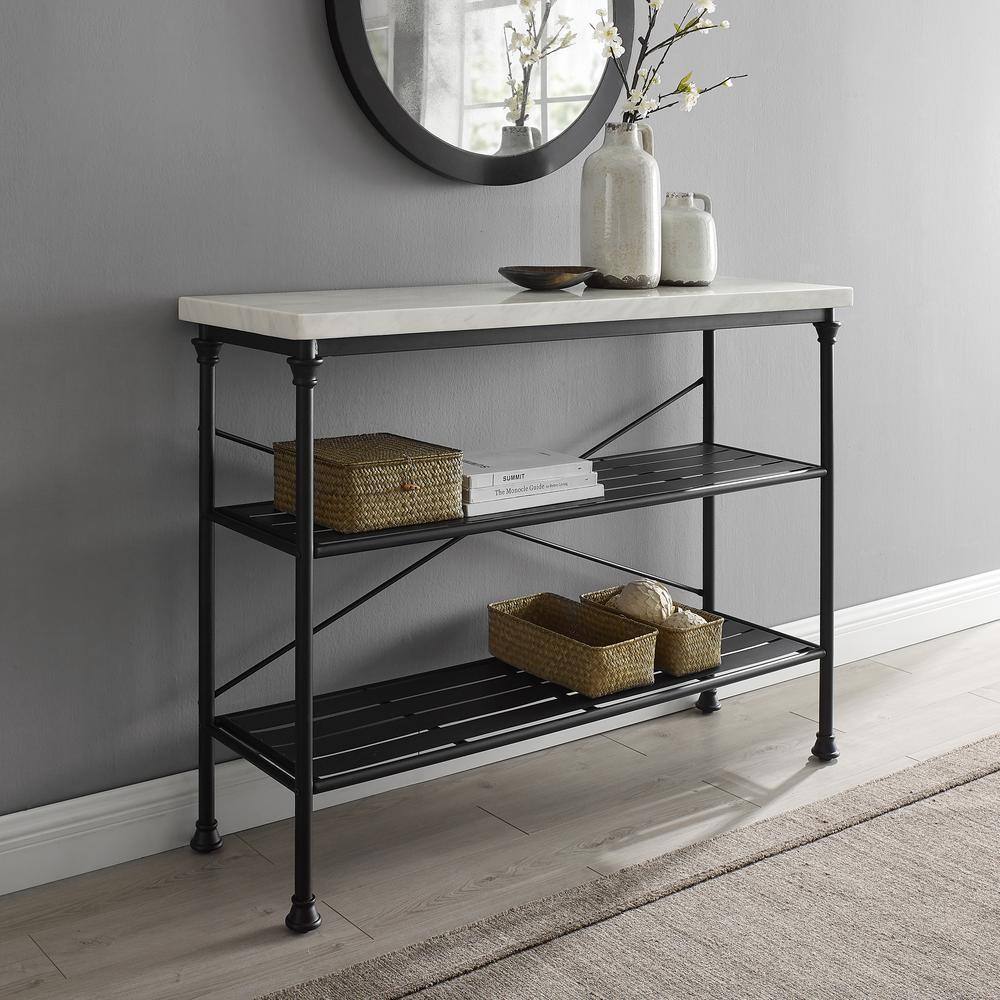 Alt View 6. Crosley Furniture - Madeleine Entryway Console Table - White Marble.