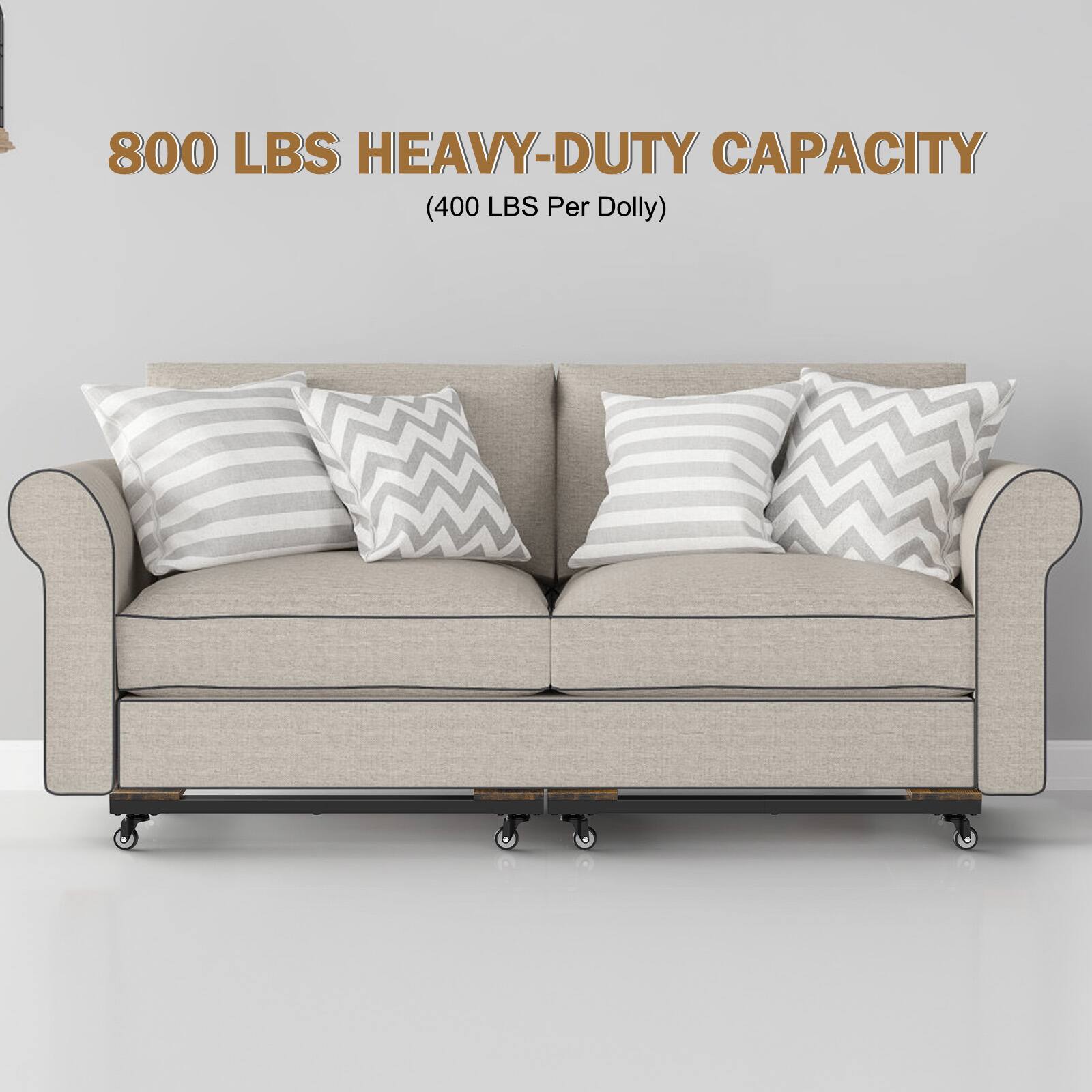 800 LBS HEAVY-DUTY CAPACITY (400 LBS Per Dolly)