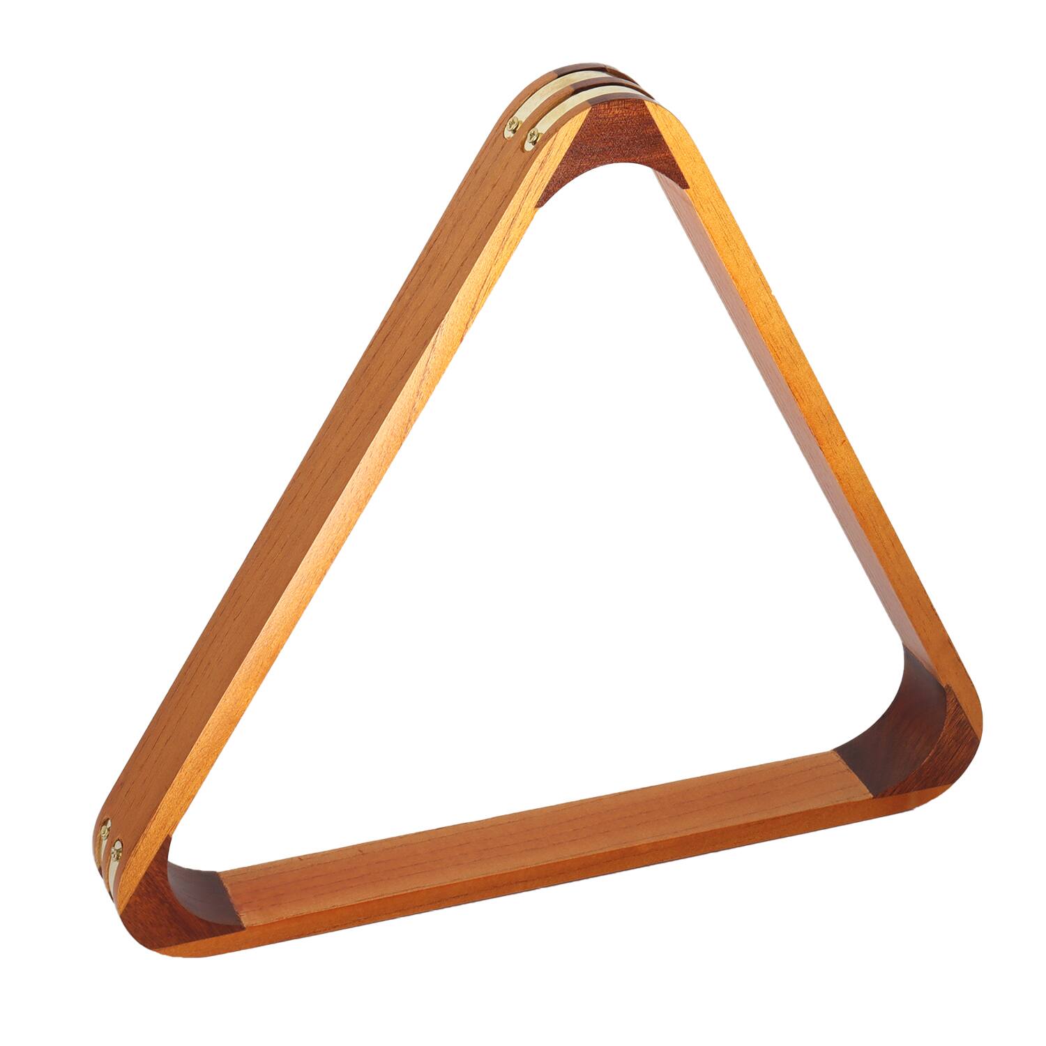 Front. GSE Games & Sports Expert - 2-Tone Solid Wood 8-Ball Triangle Ball Rack for 2-1/4" Pool Balls, Billiard Ball Rack for Pool Table - two-tone.