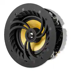 Front. Lithe Audio - All-in-One Wi-Fi Ceiling Speaker - Black.