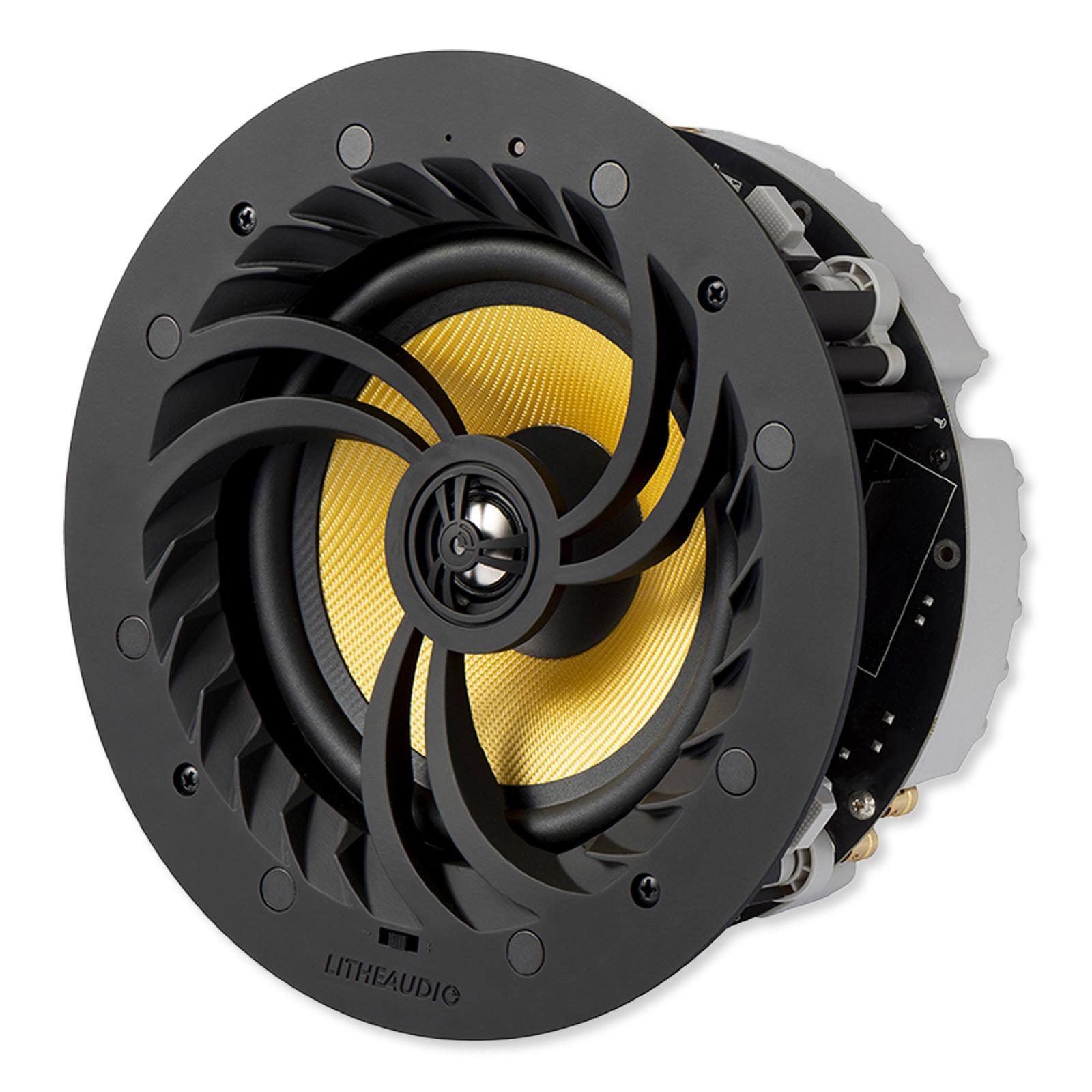 Front. Lithe Audio - All-in-One Wi-Fi Ceiling Speaker - Black.