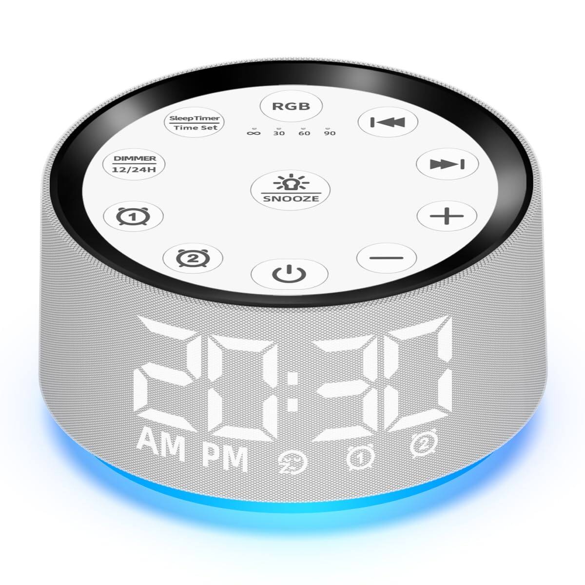 SleepTimer Time Set RGB 00 30 60 90 DIMMER 12/24H 1 SNOOZE + 2 - AM PM
