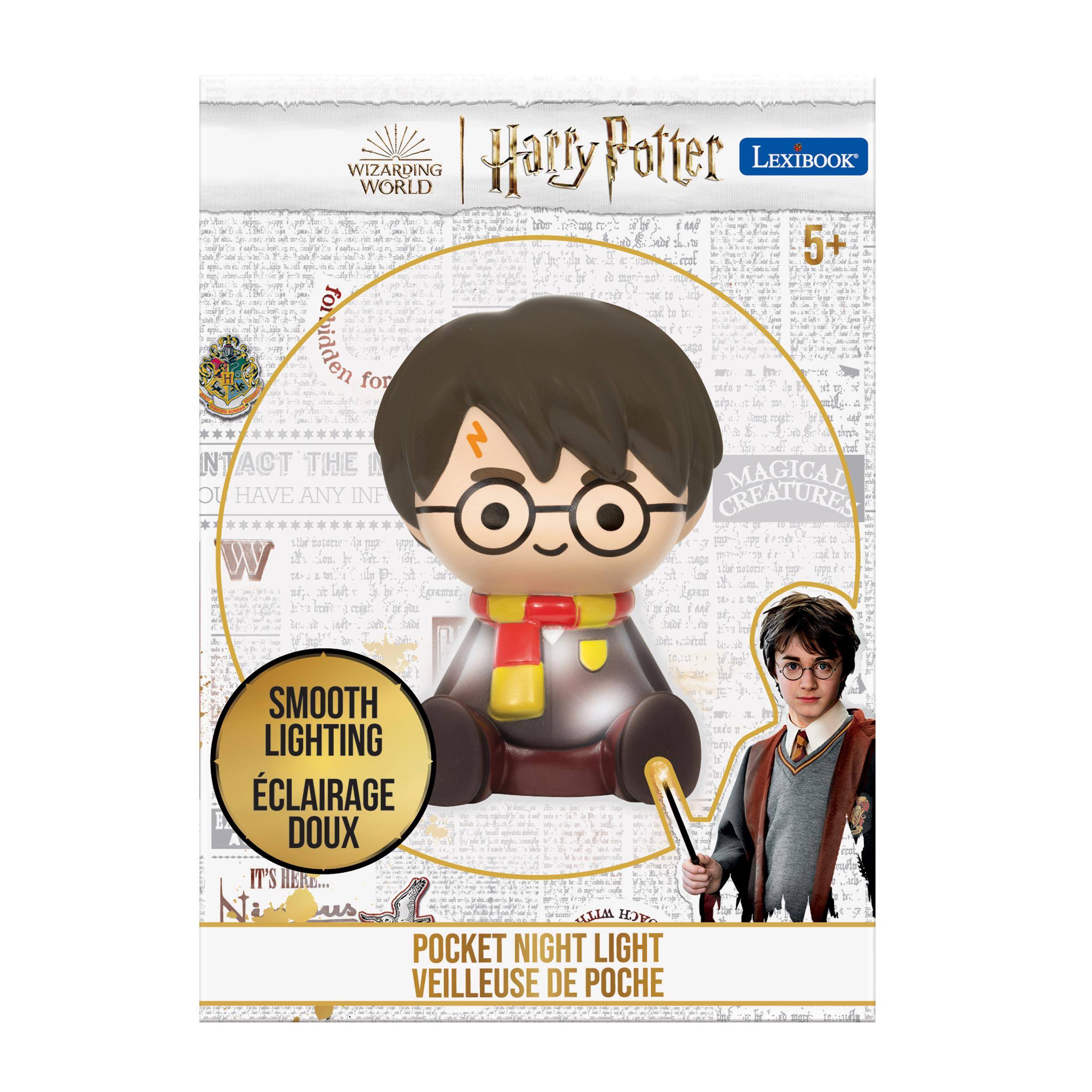 Harry Potter LEXIBOOK WIZARDING WORLD 5+  
I for hidden for INTACT THE MAGICAL OU HAVE ANY INF CREATURES  
SMOOTH LIGHTING CLAIRAGE DOUX  
POCKET NIGHT LIGHT VEILLEUSE DE POCHE