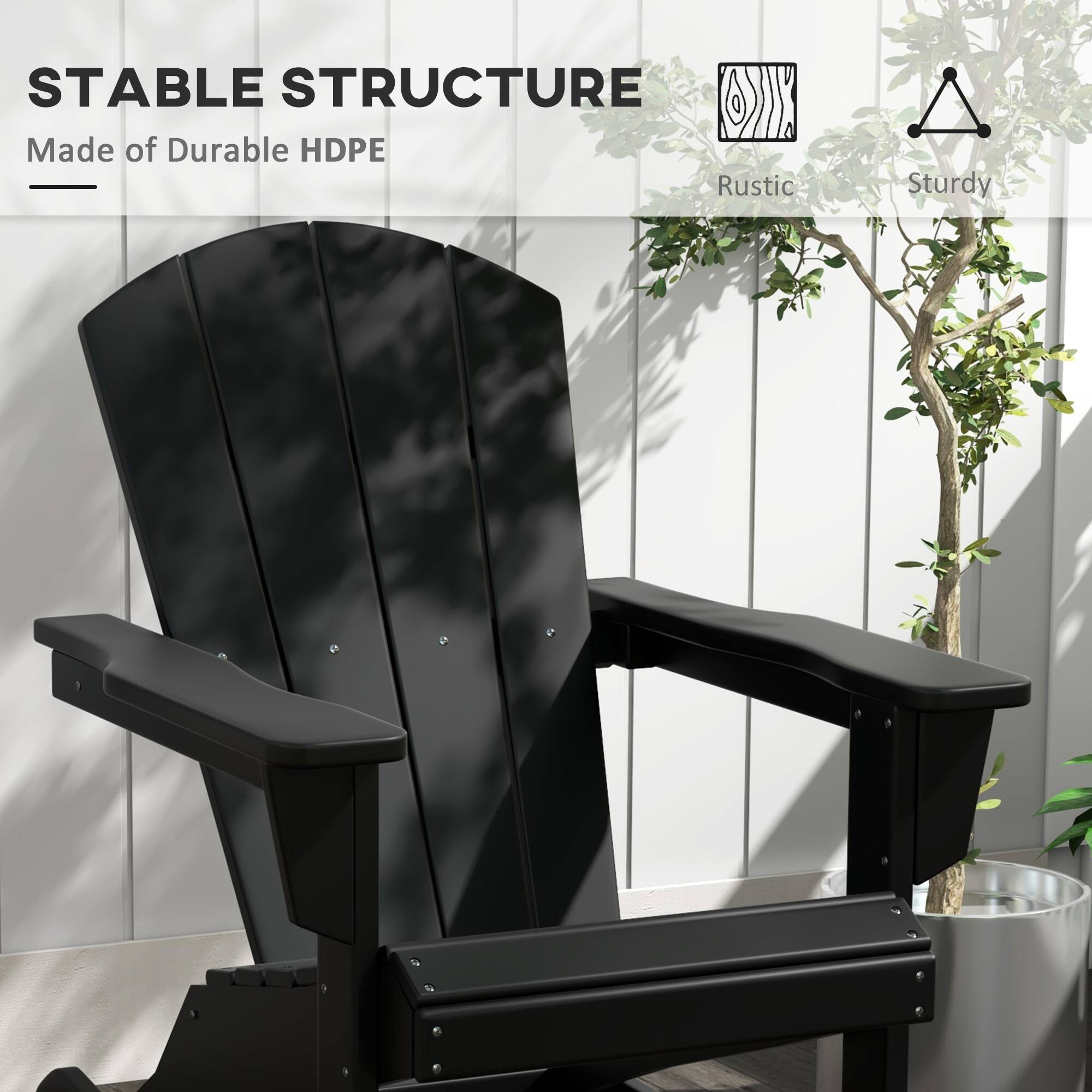 STABLE STRUCTURE Made of Durable HDPE - Rustic Sturdy