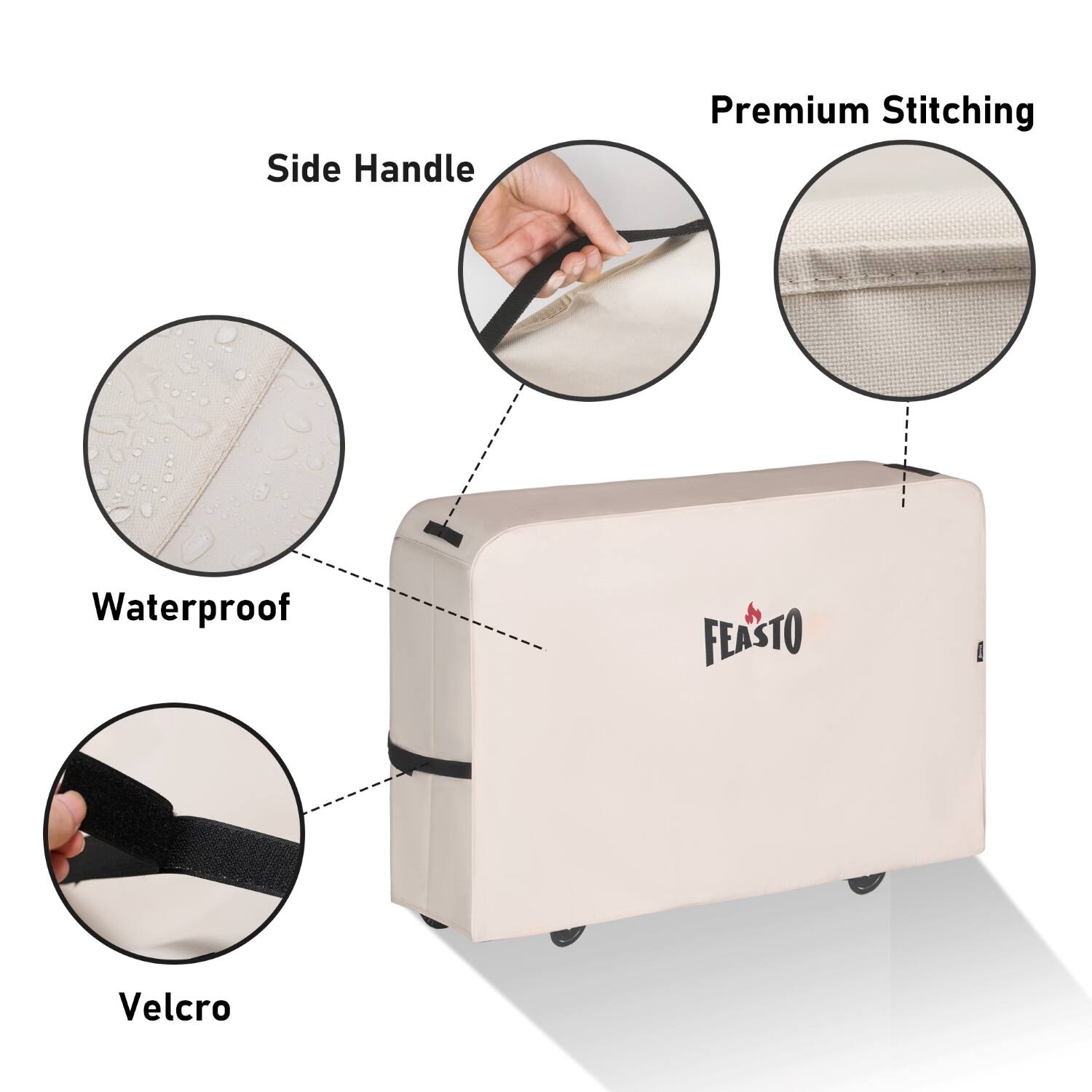 - Side Handle
- Premium Stitching
- Waterproof
- Velcro