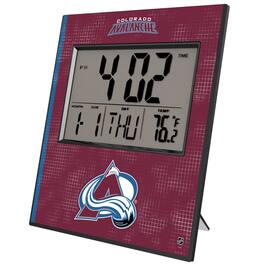 Keyscaper - Colorado Avalanche Cross Hatch Digital Desk Clock - Multicolor