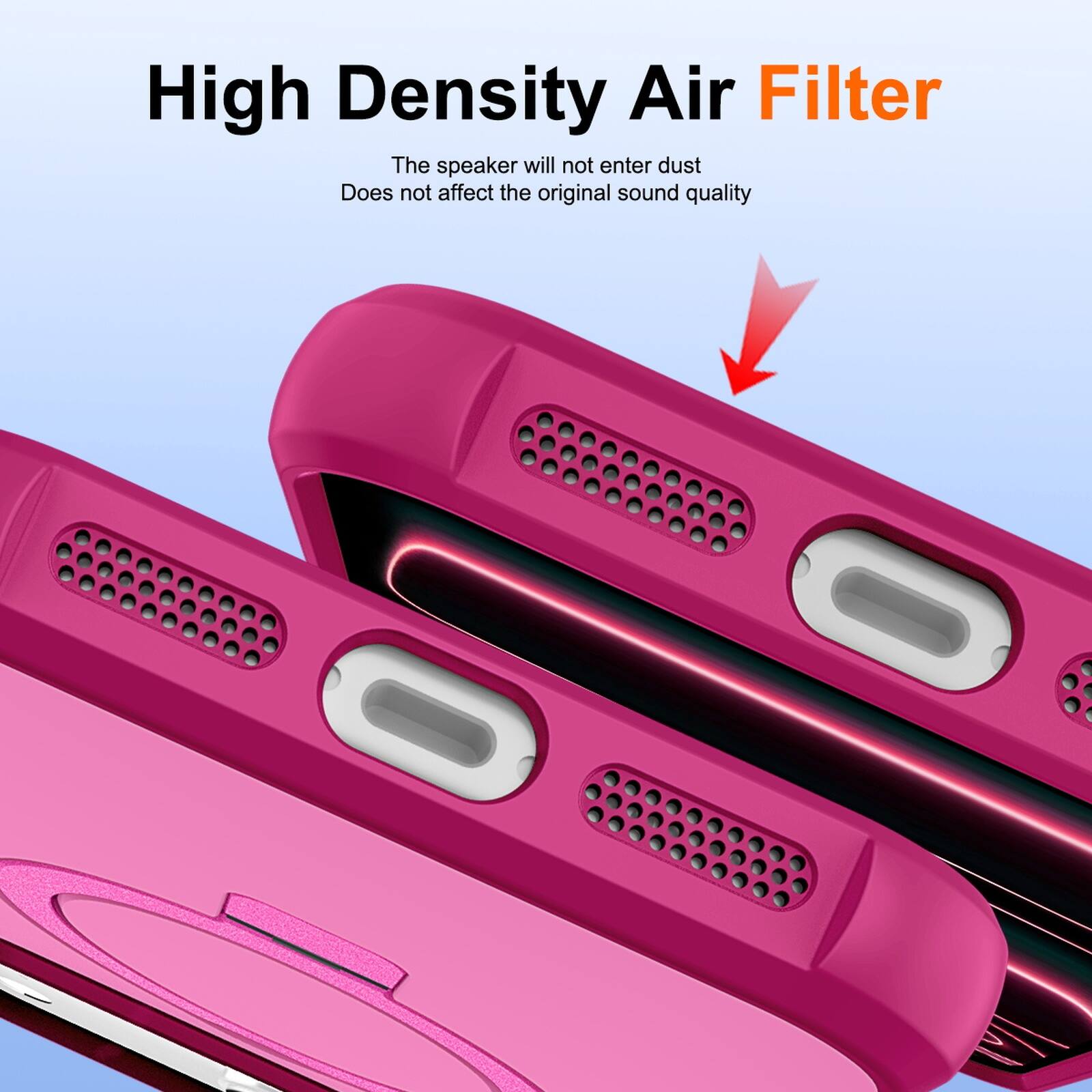 High Density Air Filter  
The speaker will not enter dust  
Does not affect the original sound quality