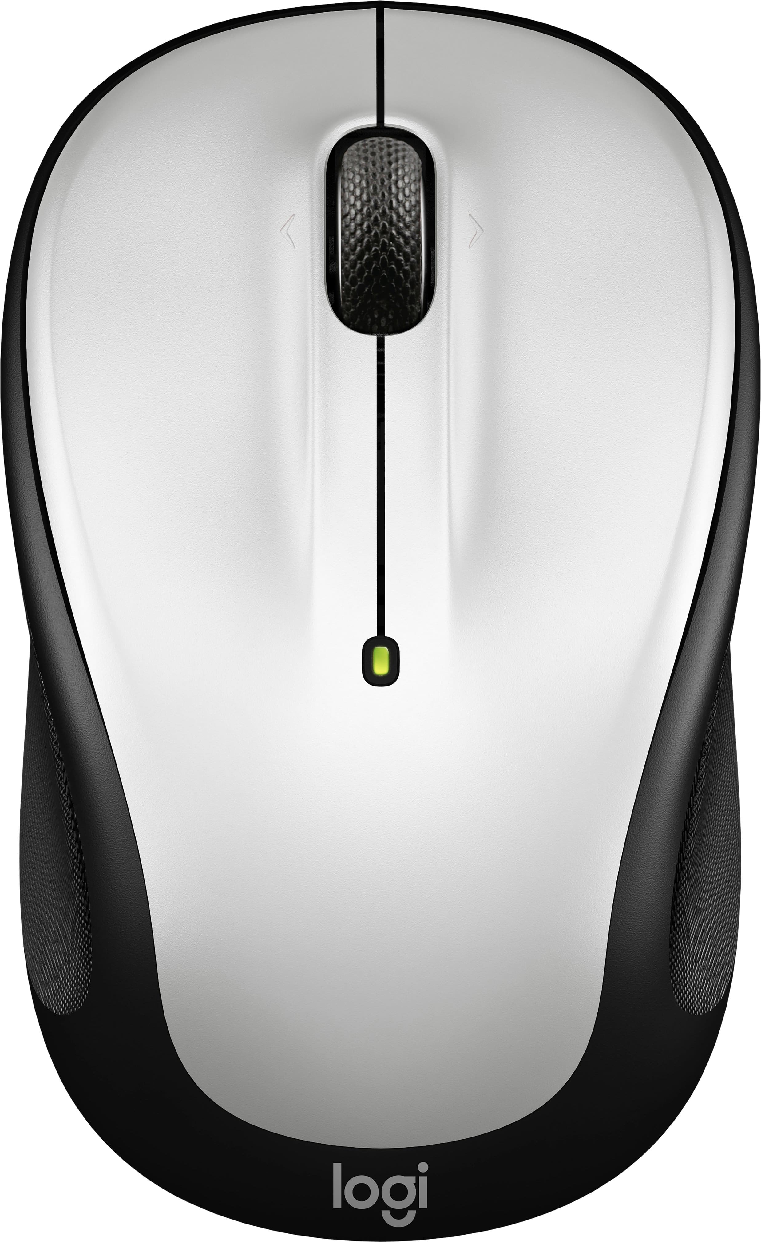 Front. Logitech - M325s Wireless Optical Compact Ambidextrous Mouse - Pale Gray.