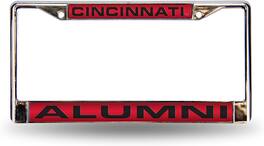 Rico Industries - Cincinnati Bearcats Alumni Chrome Metal Laser Cut License Plate Frame - Multi
