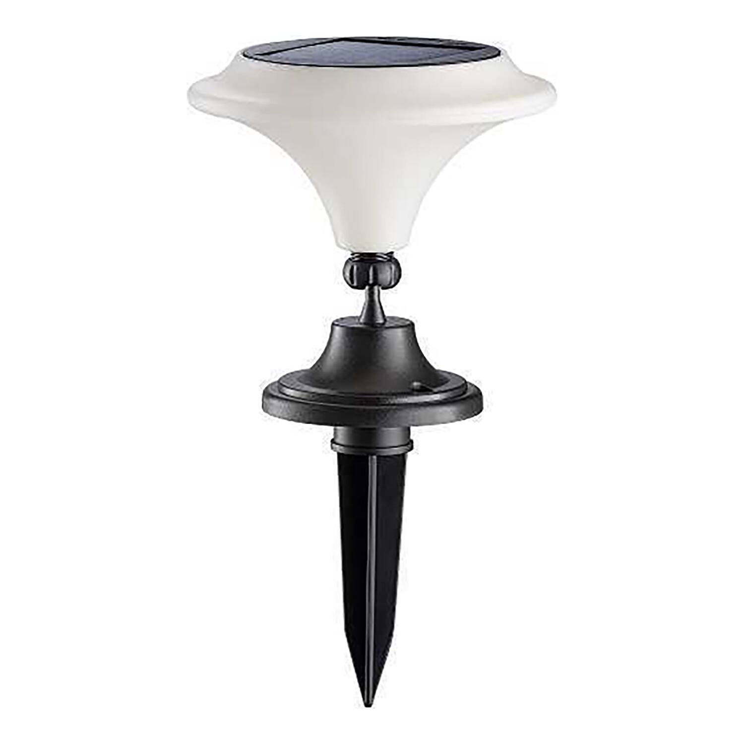 Angle. MAXSA Innovations - Solar-Powered Integrated-LED Outdoor Martini Lamp Lights, 25 Lumens, 2 Pack - White.