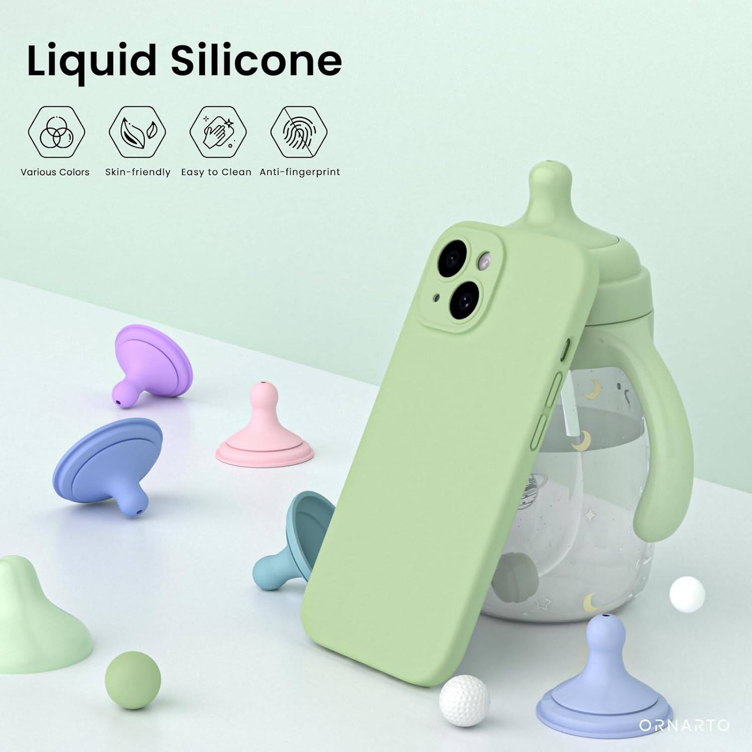 Liquid Silicone, Various Colors, Skin-friendly, Easy to Clean, Anti-fingerprint, ORNARTO