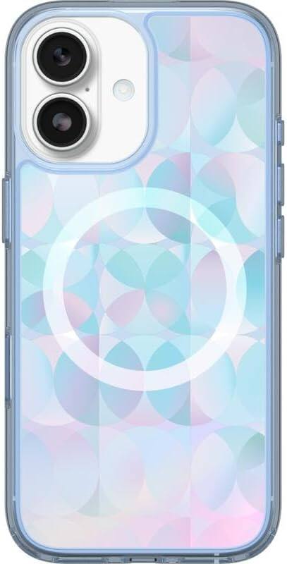 Left. OtterBox - OtterBox iPhone 17 (Only) Bundle: Symmetry Clear Series+ Case & Screen Protector - Snaps to MagSafe - Ultra-Sleek - Opal Prism (Clear/Multicolor).