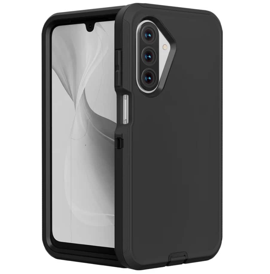 Entronix - Case Compatible with Galaxy A17 - Triple-Layer Heavy Duty Protection - Black