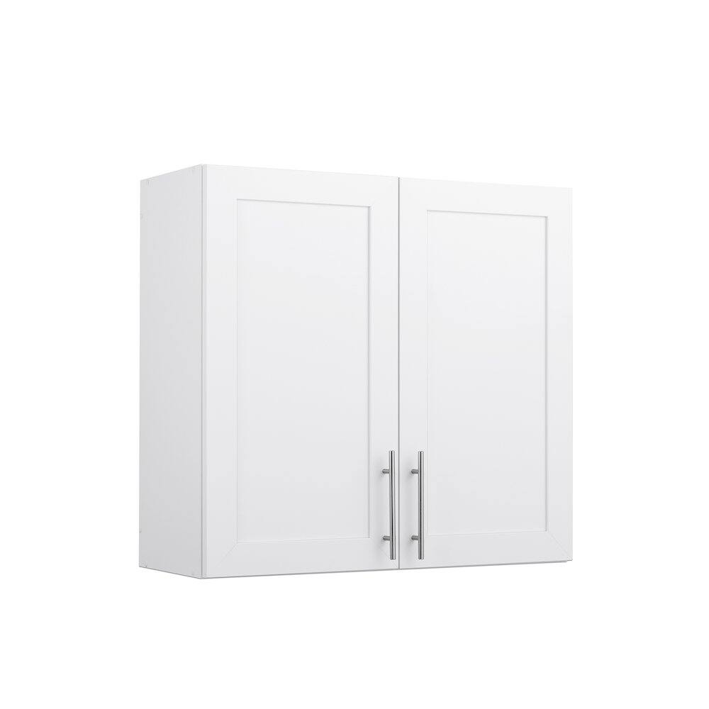 Front. Prepac - Elite 32" H Wall Cabinet White Engineered Wood Cabinet with Panel Doors - White.