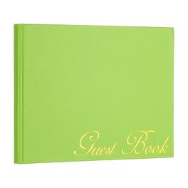 Unique Bargains - Elegant Guestbook 9x7 Inch PU Leather Wedding Sign in Book with 50 Blank 120GSM Pages for Events - Grass Green