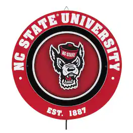 Evergreen Enterprises - NC State Wolfpack 15" LED Round Metal Lit Wall Sign - Multicolor
