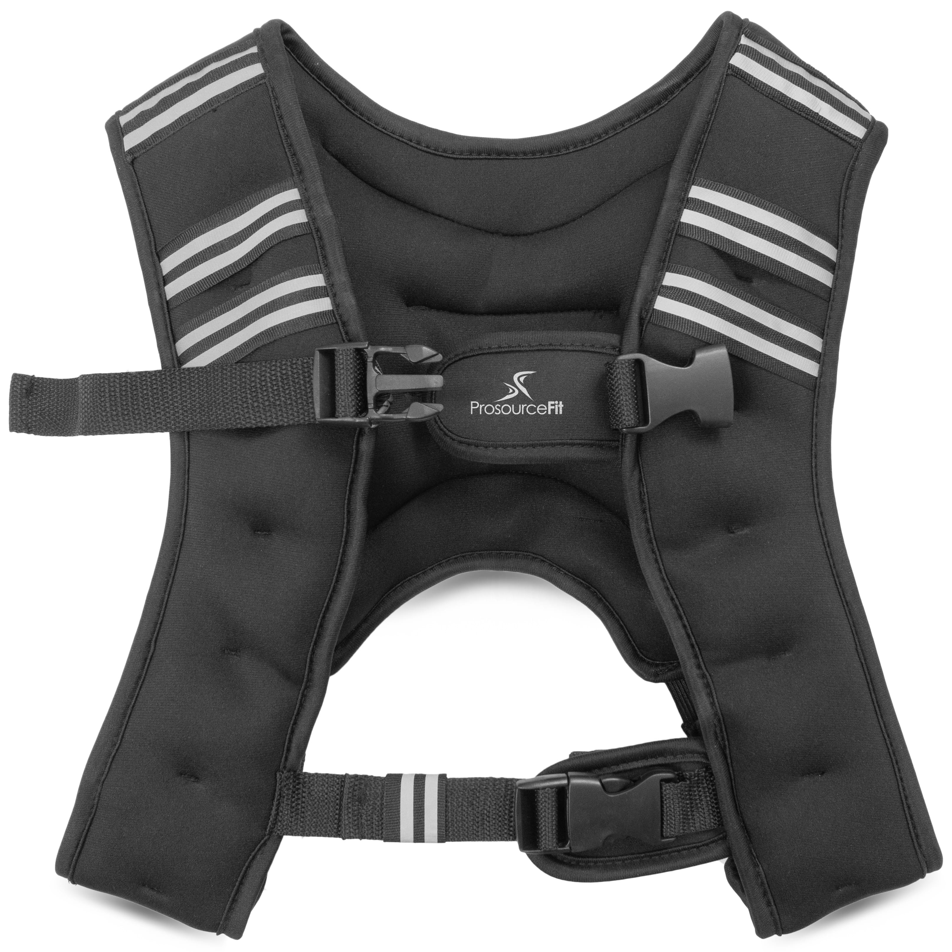 Front. ProsourceFit - ProsourceFit Weighted Vest, 12 lbs - Black.