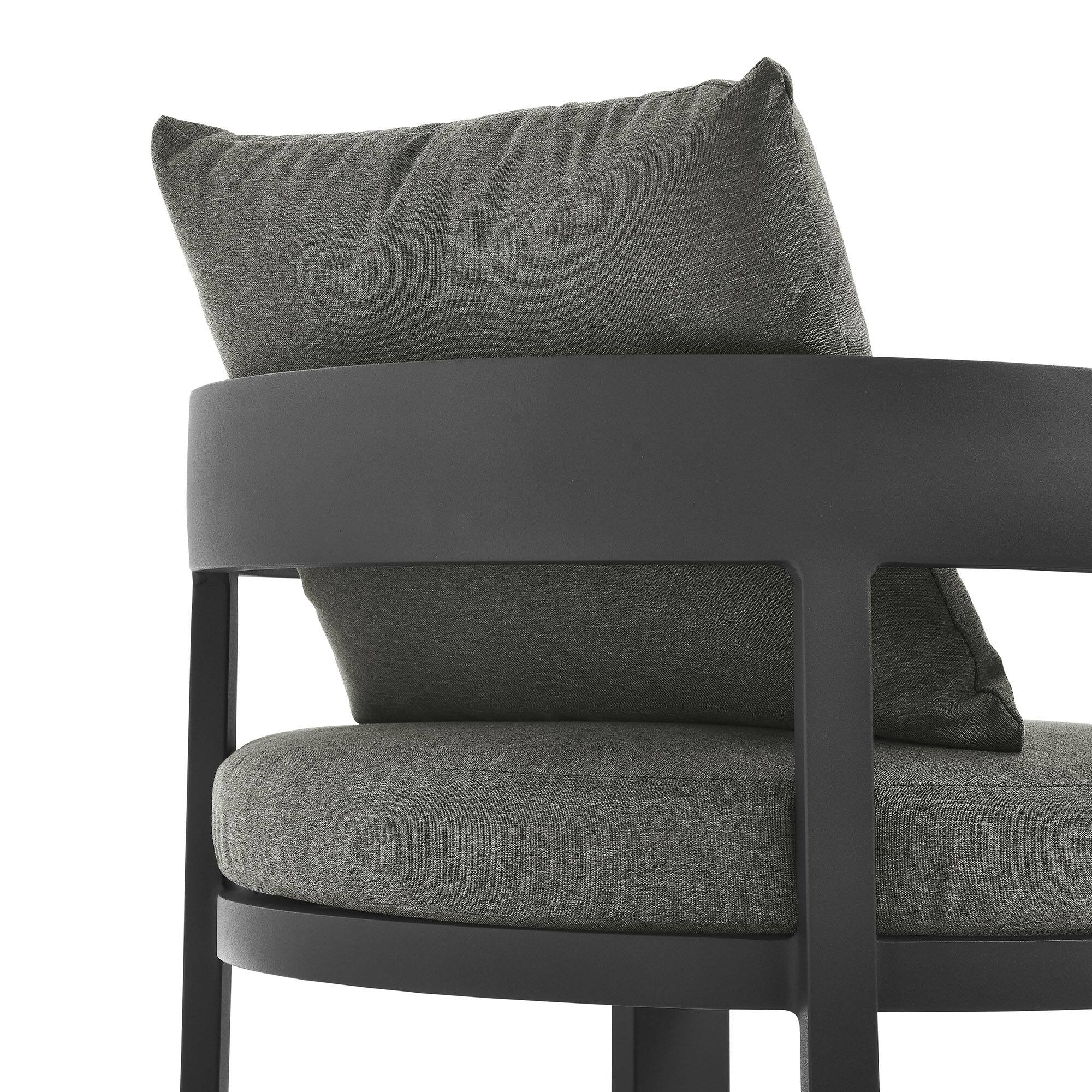 Alt View 5. Modway - Tahoe Outdoor Patio Aluminum Dining Chair by Modway - Gray Charcoal.