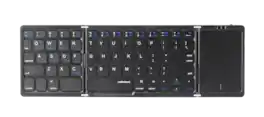 RadioShack - Portable & Foldable Bluetooth Keyboard - Black