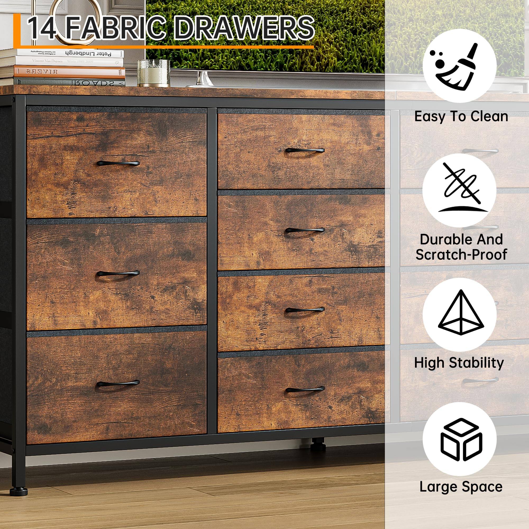 14 Fabric Drawers

- Easy to Clean
- Durable and Scratch-Proof
- High Stability
- Large Space