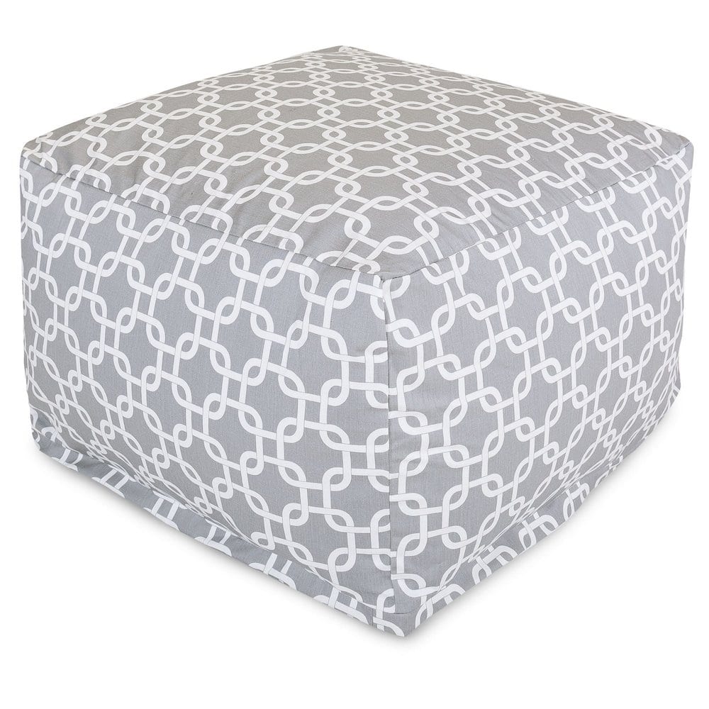 Majestic Home - Ottoman Pouf Links - Gray