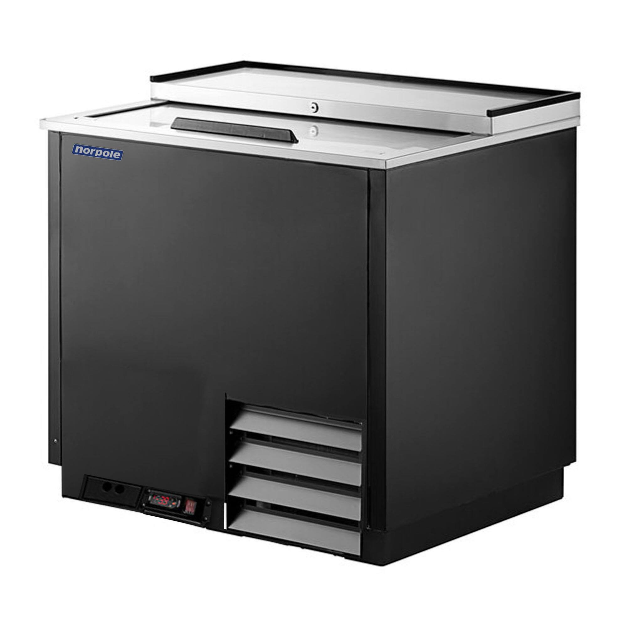Alt View 2. Magic Chef - Commercial 36 in. 9.2 cu. ft. Glass Froster in Black - Black.