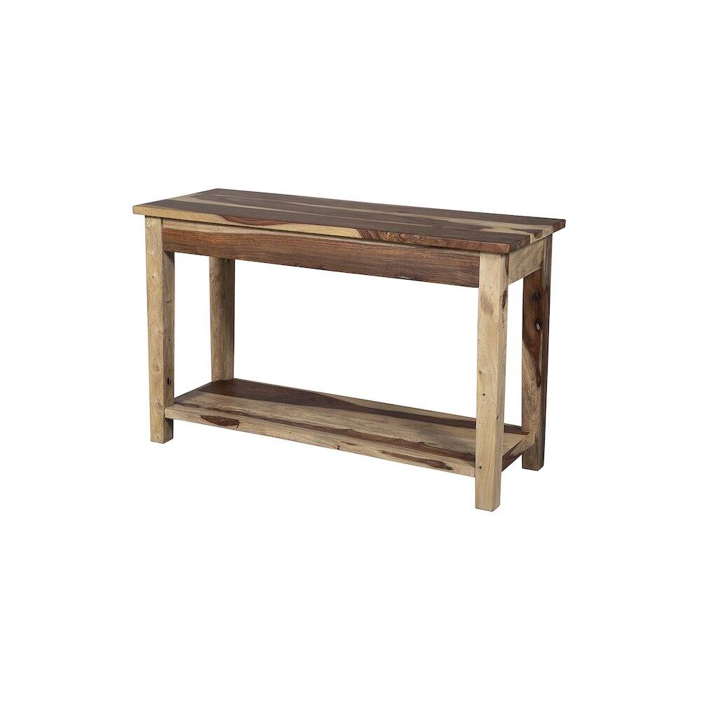 Back. Porter Designs - Taos Solid Sheesham Wood Console Table - Natural.